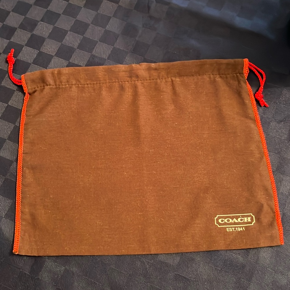 Coach Brown Drawstring Dust Bag